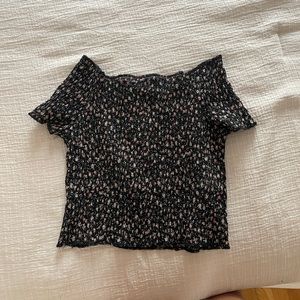 Floral crop top subdued